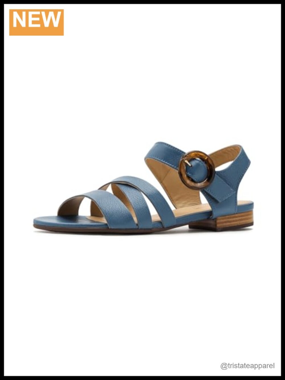 Leather Wedge Sandal Slingback Open Toe Slip On